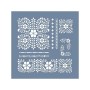 EHD69 Bordür Model Çiçek Desenli Stencil 45x45 cm