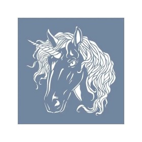 EHH07 Unicorn Desen Stencil 25x25cm