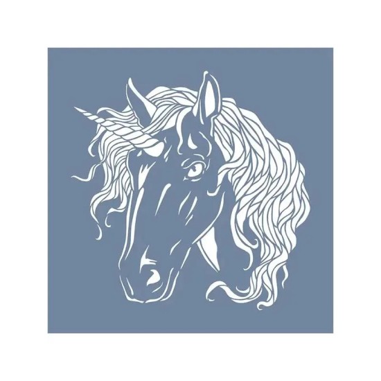 EHH07 Unicorn Desen Stencil 25x25cm