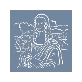 EHS02 Mona Lisa Desen Stencil 45x45cm