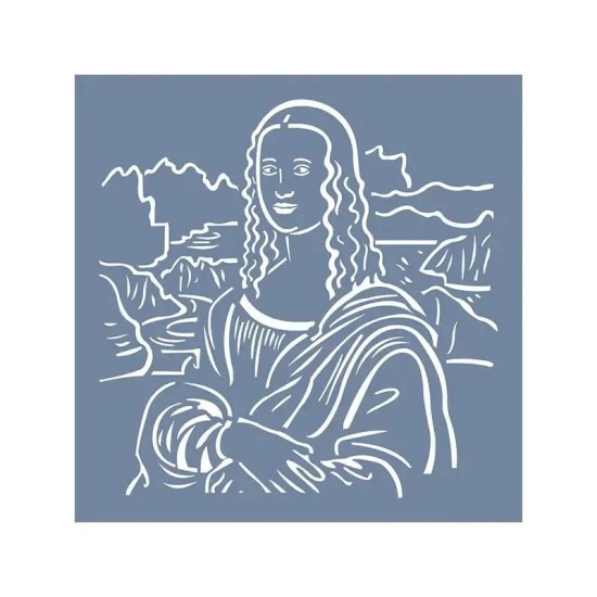 EHS02 Mona Lisa Desen Stencil 45x45cm