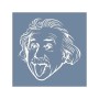 EHS05 Albert Einstein Desen Stencil 25x25cm