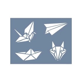 EHVH12 Origami Desen Stencil 15x20cm
