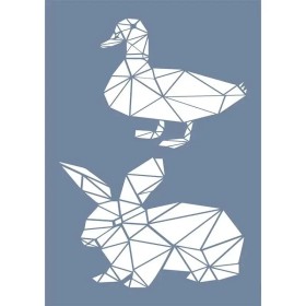 EHVH14 Tavşan ve Ördek Desen Stencil 21x30cm