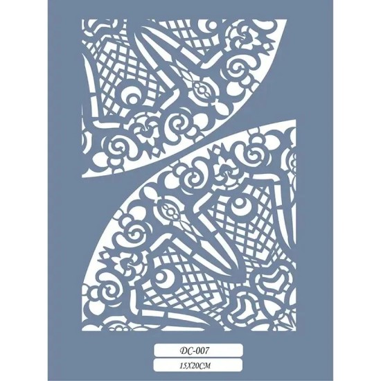 DC07 Desen Dantel Model Stencil 15x20cm