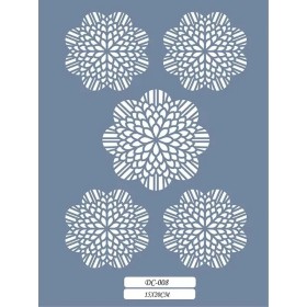 DC08 Mandala Dantel Model Stencil 15x20cm