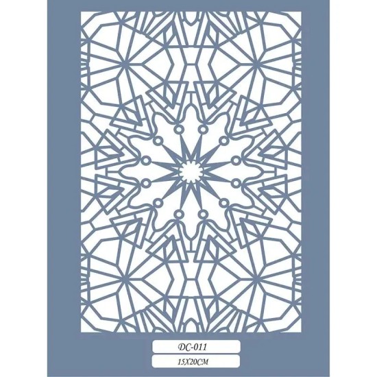 DC11 Simetrik Dantel Model Stencil 15x20cm