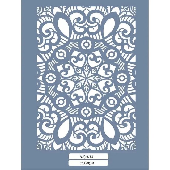 DC13 Mandala Dantel Model Stencil 15x20cm