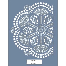 DC16 Mandala Dantel Model Stencil 15x20cm