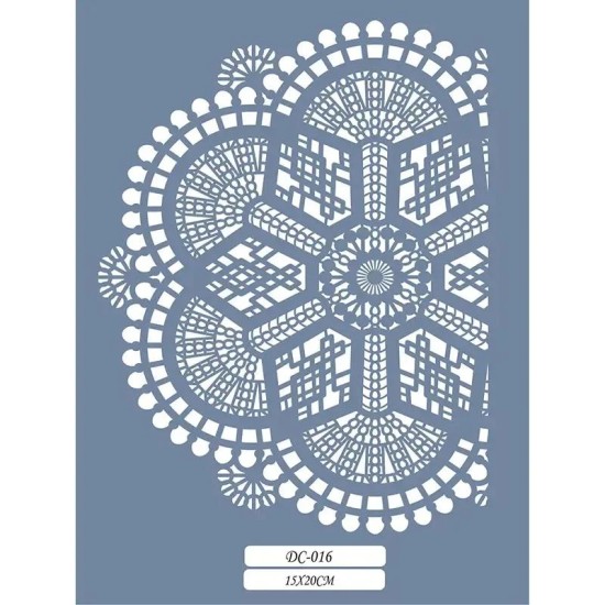 DC16 Mandala Dantel Model Stencil 15x20cm