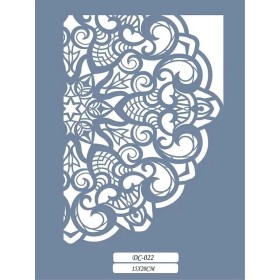 DC22 Mandala Dantel Model Stencil 15x20cm
