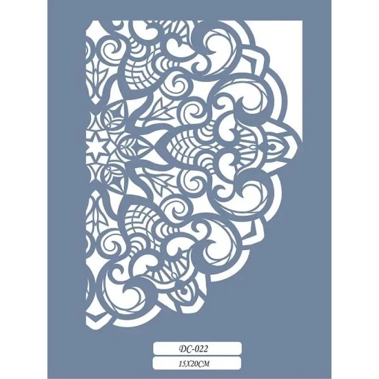 DC22 Mandala Dantel Model Stencil 15x20cm