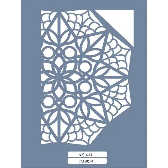 DC24 Mandala Dantel Model Stencil 15x20cm