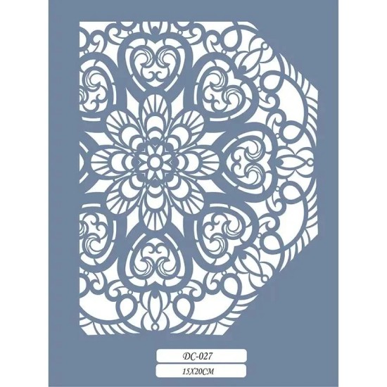 DC27 Mandala Dantel Model Stencil 15x20cm