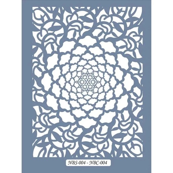 NBC04 Mandala Dantel Model Stencil 21x30cm