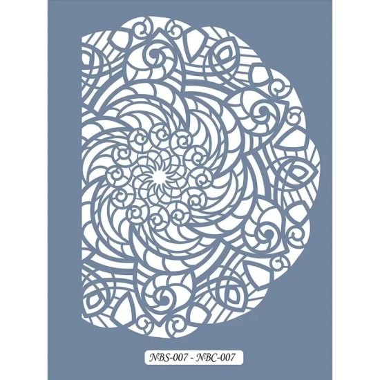 NBC07 Mandala Dantel Model Stencil 21x30cm