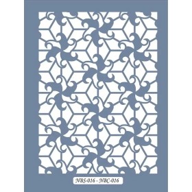 NBC16 Geometrik Dantel Model Stencil 21x30cm