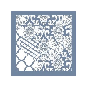 GCSM04 Kolaj Model Grunge Duvar Stencil 25x25cm
