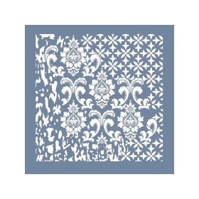 GCSM08 Kolaj Model Grunge Duvar Stencil 25x25cm