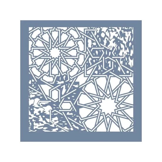 GCSM11 Kolaj Model Grunge Duvar Stencil 25x25cm