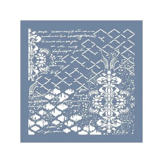 GCSM12 Kolaj Model Grunge Duvar Stencil 25x25cm