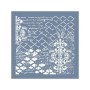 GCSM12 Kolaj Model Grunge Duvar Stencil 25x25cm