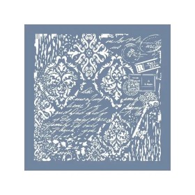 GCSM15 Kolaj Model Grunge Duvar Stencil 25x25cm