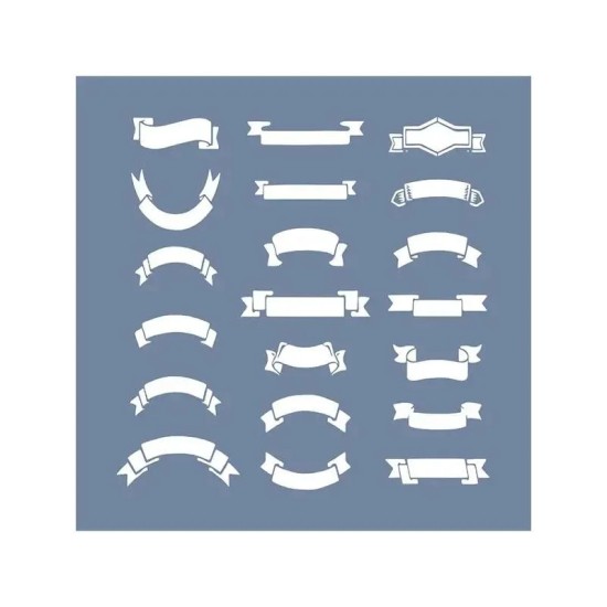EHFN01 Kurdela Model Desen Stencil 20x20cm