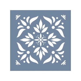 TCS22 Fayans Model Floral Yaprak Stencil 30x30cm