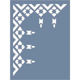 D1013 Köşe Bordür Model D Serisi Stencil 15x20cm