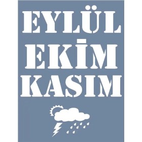 D1043 Mevsim Takvimi Sonbahar Model D Serisi Stencil 15x20cm