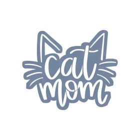 EHY24 Cat Mom Desen Siluet Stencil EHY24