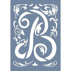 EHY28 B Harf Tribal Desen Stencil 21x30cm