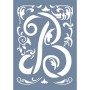 EHY28 B Harf Tribal Desen Stencil 21x30cm
