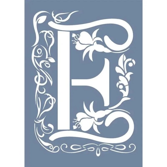 EHY34 E Harf Tribal Desen Stencil 21x30cm