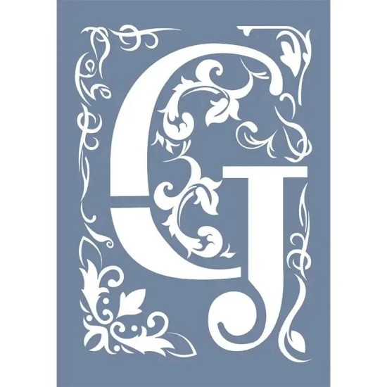 EHY38 G Harf Tribal Desen Stencil 21x30cm