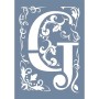 EHY38 G Harf Tribal Desen Stencil 21x30cm