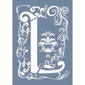 EHY51 L Harf Tribal Desen Stencil 21x30cm