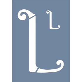 EHY52 L Harf Desen Stencil 21x30cm