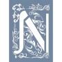 EHY55 N Harf Tribal Desen Stencil 21x30cm