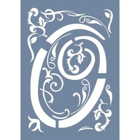 EHY57 O Harf Tribal Desen Stencil 21x30cm