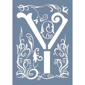 EHY74 Y Harf Tribal Desen Stencil 21x30cm