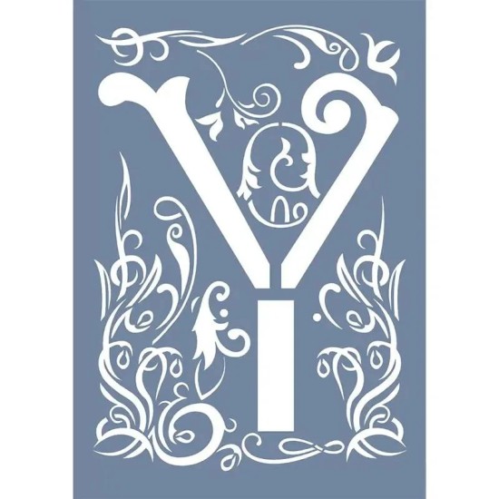 EHY74 Y Harf Tribal Desen Stencil 21x30cm