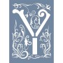 EHY74 Y Harf Tribal Desen Stencil 21x30cm