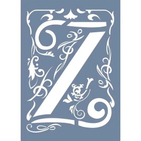 EHY76 Z Harf Tribal Desen Stencil 21x30cm