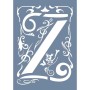 EHY76 Z Harf Tribal Desen Stencil 21x30cm