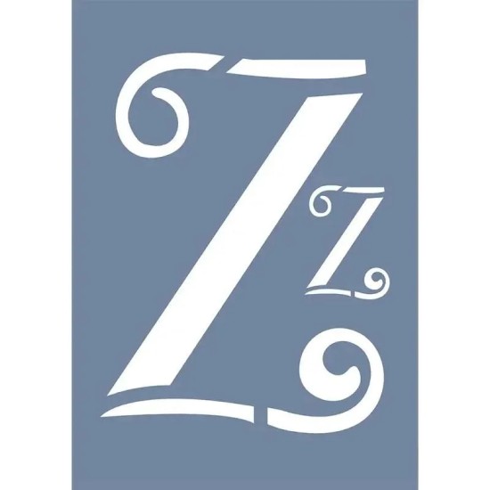 EHY77 Z Harf Desen Stencil 21x30cm