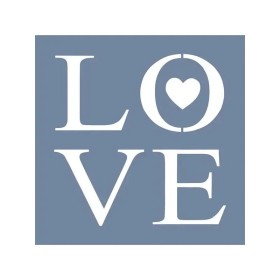 EHY80 Love Desen Stencil 20x20cm
