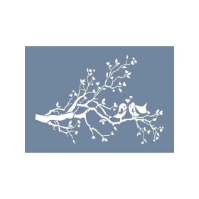 EHB24 Ağaçtaki Kuşlar Desen Stencil 25x35cm