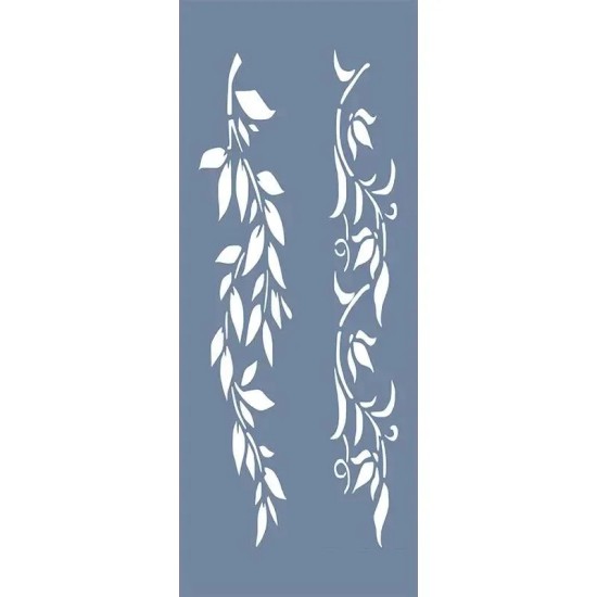 EHB37 Sarmaşık Dalı Şerit Desen Stencil 10x25cm